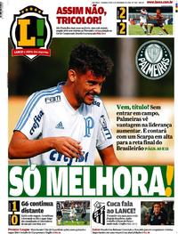 Capa do jornal Lance - São Paulo 05/11/2018