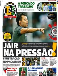 Capa do jornal Lance - São Paulo 07/09/2018