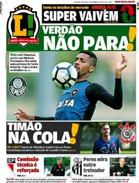 Capa do jornal Lance - São Paulo 07/12/2018
