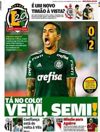 Capa do jornal Lance - São Paulo 21/09/2018