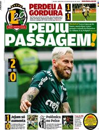Capa do jornal Lance - São Paulo 23/08/2018