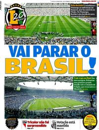 Capa do jornal Lance - São Paulo 26/09/2018