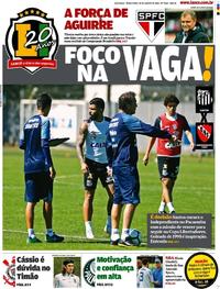 Capa do jornal Lance - São Paulo 28/08/2018