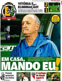 Capa do jornal Lance - São Paulo 30/08/2018