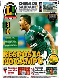 Capa do jornal Lance - São Paulo 11/04/2019