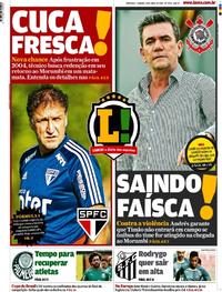 Capa do jornal Lance - São Paulo 13/04/2019