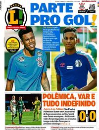 Capa do jornal Lance - São Paulo 31/03/2019