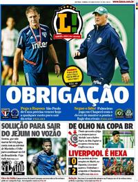 Capa do jornal Lance - São Paulo 02/06/2019