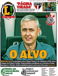 Capa do jornal Lance - São Paulo 05/11/2019