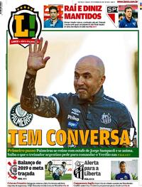 Capa do jornal Lance - São Paulo 07/12/2019