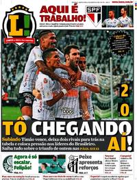 Capa do jornal Lance - São Paulo 08/08/2019