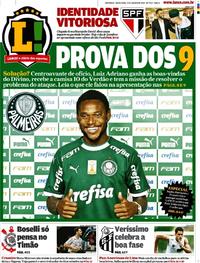Capa do jornal Lance - São Paulo 09/08/2019