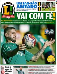 Capa do jornal Lance - São Paulo 17/11/2019