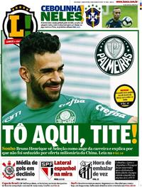 Capa do jornal Lance - São Paulo 20/06/2019