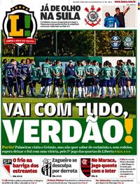 Capa do jornal Lance - São Paulo 20/08/2019
