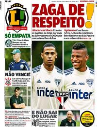 Capa do jornal Lance - São Paulo 22/10/2019