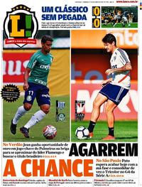 Capa do jornal Lance - São Paulo 27/10/2019