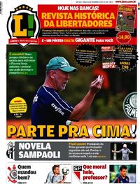 Capa do jornal Lance - São Paulo 30/11/2019