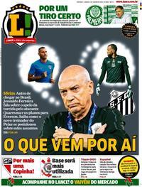 Capa do jornal Lance - São Paulo 04/01/2020