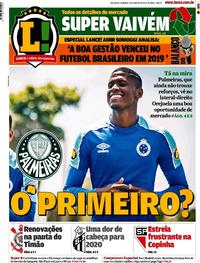 Capa do jornal Lance - São Paulo 05/01/2020