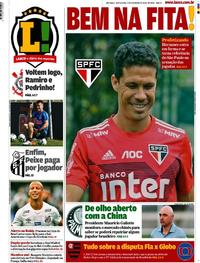 Capa do jornal Lance - São Paulo 07/02/2020