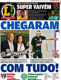 Capa do jornal Lance - São Paulo 08/01/2020