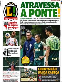 Capa do jornal Lance - São Paulo 08/02/2020