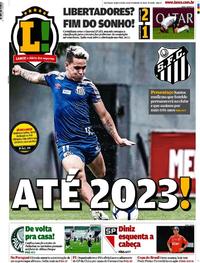 Capa do jornal Lance - São Paulo 13/02/2020