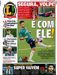 Capa do jornal Lance - São Paulo 29/01/2020