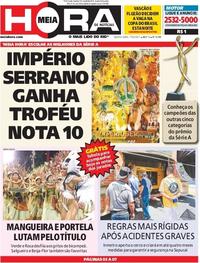 Capa do jornal Meia Hora 01/03/2017