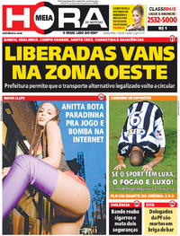 Capa do jornal Meia Hora 01/06/2017