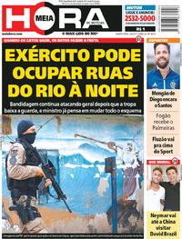 Capa do jornal Meia Hora 02/08/2017