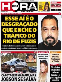 Capa do jornal Meia Hora 03/06/2017