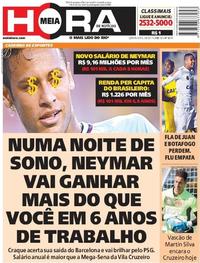 Capa do jornal Meia Hora 03/08/2017