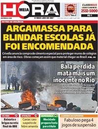 Capa do jornal Meia Hora 04/04/2017