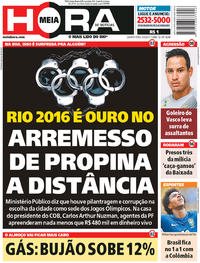Capa do jornal Meia Hora 06/09/2017