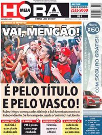 Capa do jornal Meia Hora 06/12/2017