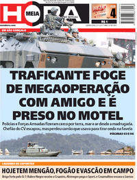 Capa do jornal Meia Hora 08/11/2017