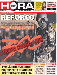 Capa do jornal Meia Hora 09/05/2017