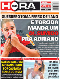 Capa do jornal Meia Hora 09/12/2017