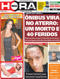 Capa do jornal Meia Hora 11/06/2017