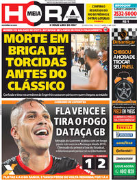 Capa do jornal Meia Hora 13/02/2017