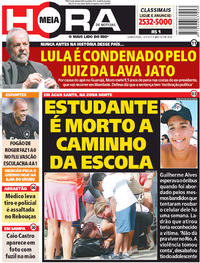 Capa do jornal Meia Hora 13/07/2017
