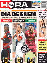 Capa do jornal Meia Hora 13/11/2017