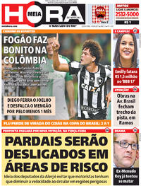 Capa do jornal Meia Hora 14/04/2017