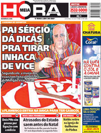 Capa do jornal Meia Hora 15/12/2017