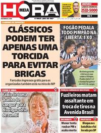 Capa do jornal Meia Hora 16/02/2017