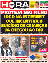 Capa do jornal Meia Hora 16/04/2017