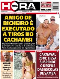 Capa do jornal Meia Hora 16/06/2017