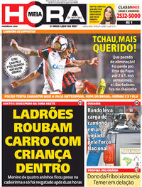 Capa do jornal Meia Hora 18/05/2017